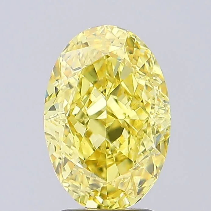 2.94ct Oval Lab Grown Diamond (Colour Fancy Intense Yellow, Clarity VS1, IGI Certified)