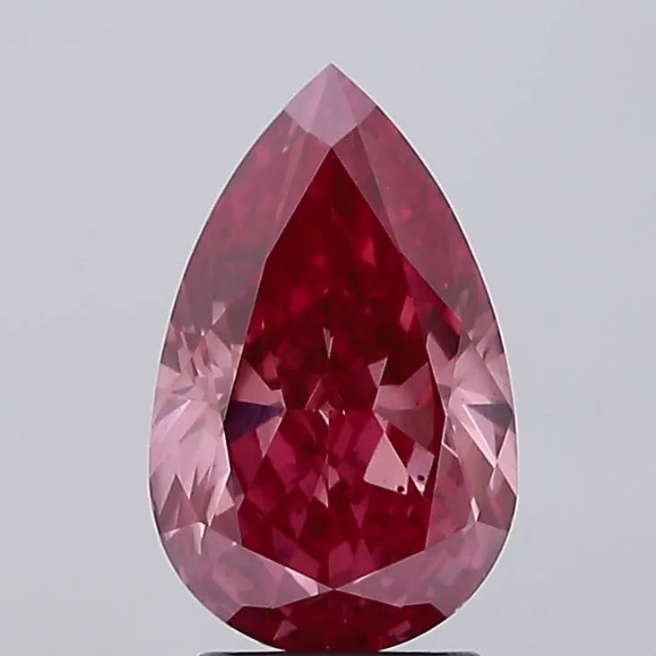 3.05ct Pear Lab Grown Diamond (Colour Fancy Vivid Pink, Clarity VS2, IGI Certified)