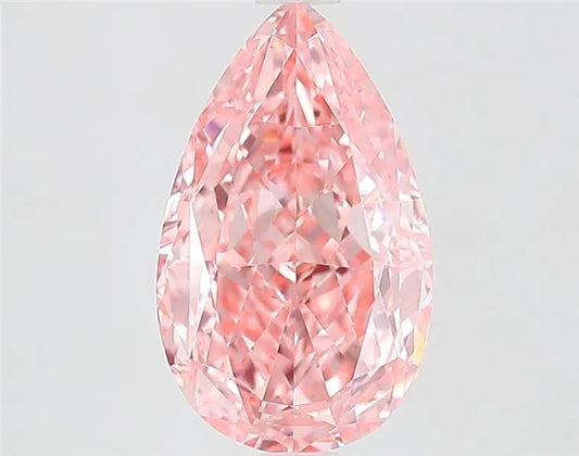 3.06ct Pear Lab Grown Diamond (Colour Fancy Vivid Pink, Clarity VVS1, IGI Certified)