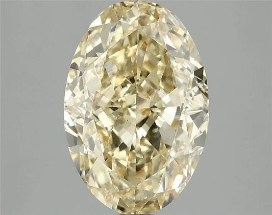 3.07ct Oval Lab Grown Diamond (Colour Fancy Vivid Yellow, Clarity VS2, IGI Certified)