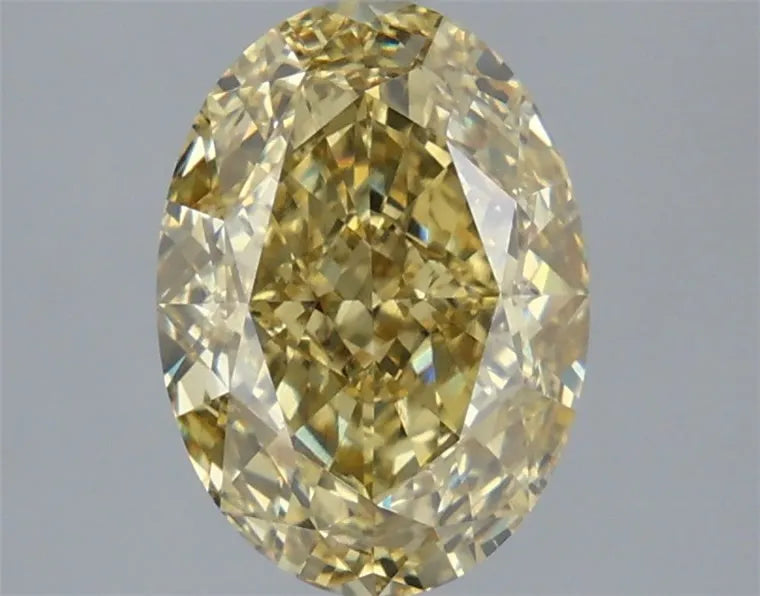 3.09ct Oval Lab Grown Diamond (Colour Fancy Intense Yellow, Clarity VS2, IGI Certified)