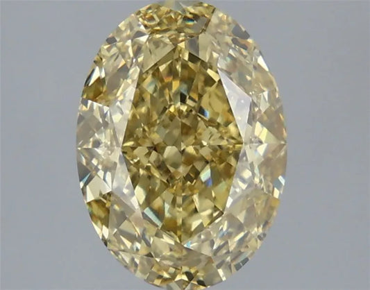 3.09ct Oval Lab Grown Diamond (Colour Fancy Intense Yellow, Clarity VS2, IGI Certified)