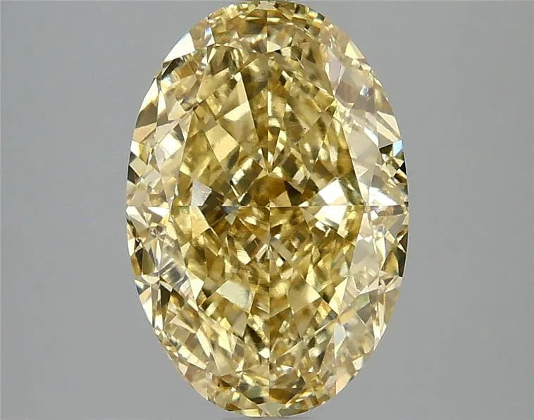 3.09ct Oval Lab Grown Diamond (Colour Fancy Intense Yellow, Clarity VS2, IGI Certified)