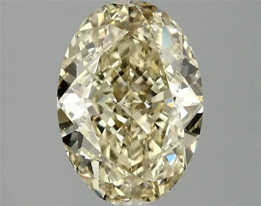 3.10ct Oval Lab Grown Diamond (Colour Fancy Intense Yellow, Clarity VVS2, IGI Certified)
