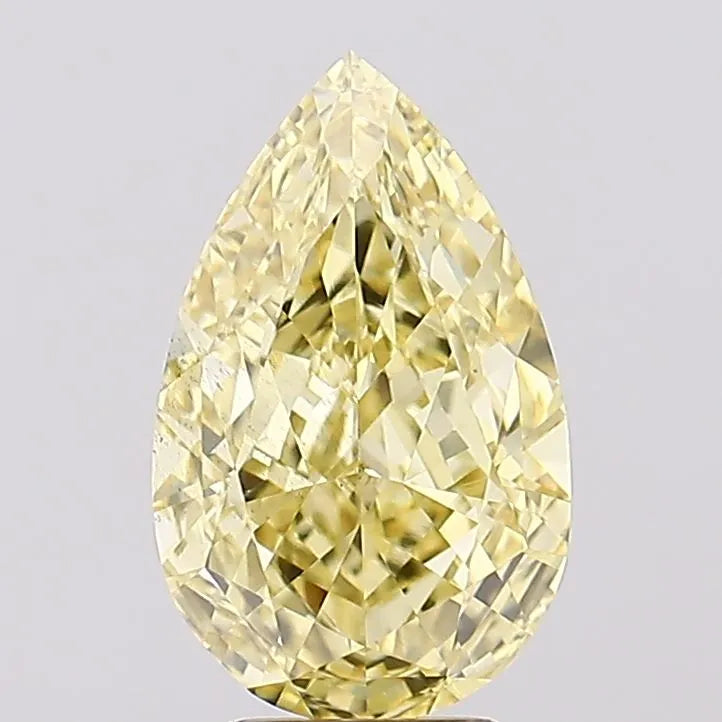 3.10ct Pear Lab Grown Diamond (Colour Fancy Intense Yellow, Clarity VS2, IGI Certified)