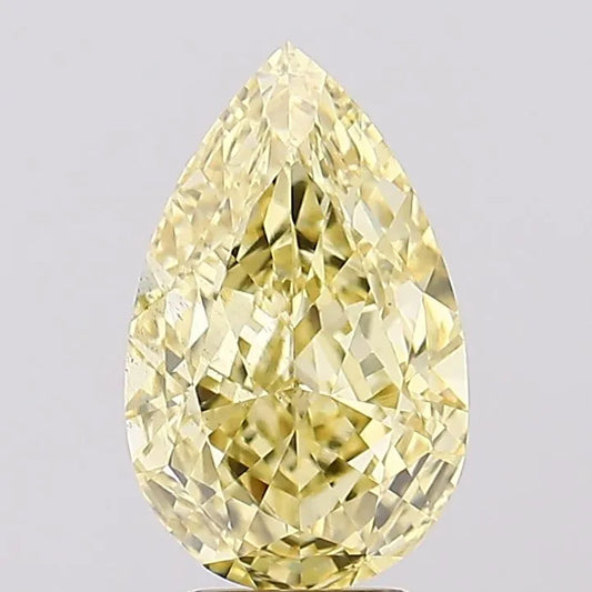 3.10ct Pear Lab Grown Diamond (Colour Fancy Intense Yellow, Clarity VS2, IGI Certified)