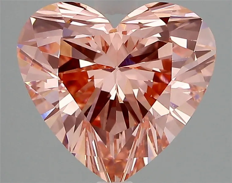 3.14ct Heart Lab Grown Diamond (Colour Fancy Vivid Pink, Clarity VS1, IGI Certified)
