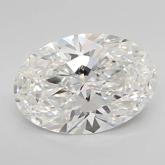 3.22ct Oval Lab Grown Diamond (Colour G, Clarity IF, Cut EX, IGI Certified)