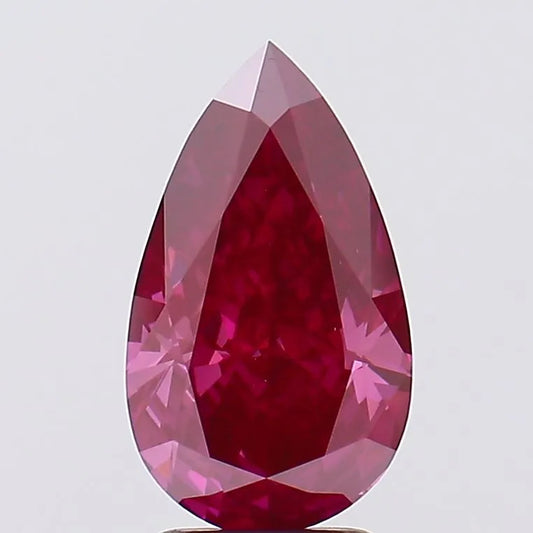 3.52ct Pear Lab Grown Diamond (Colour Fancy Deep Pink, Clarity VS1, IGI Certified)