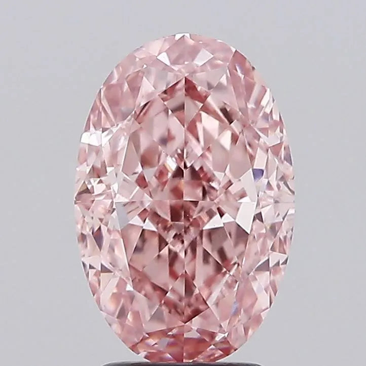 4.02ct Oval Lab Grown Diamond (Colour Fancy Vivid Pink, Clarity VS1, IGI Certified)