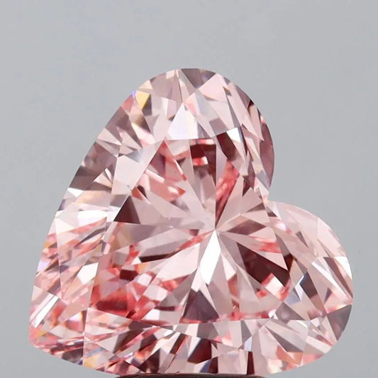 4.04ct Heart Lab Grown Diamond (Colour Fancy Intense Pink, Clarity VS1, IGI Certified)