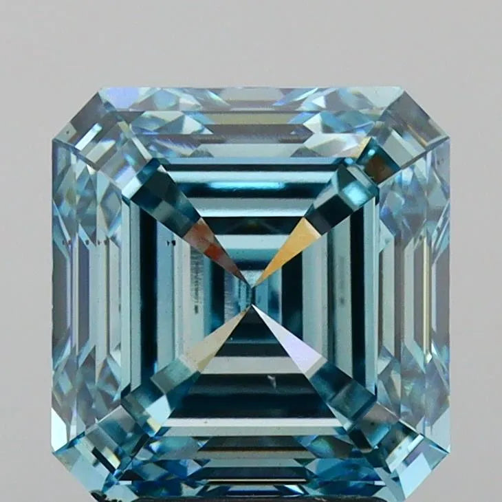 4.52ct Square emerald Lab Grown Diamond (Colour Fancy Vivid Blue, Clarity VS2, IGI Certified)