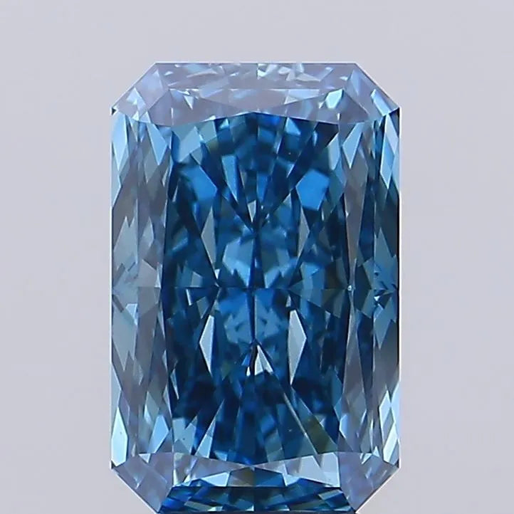 5.01ct Radiant Lab Grown Diamond (Colour Fancy Vivid Blue, Clarity VS2, IGI Certified)