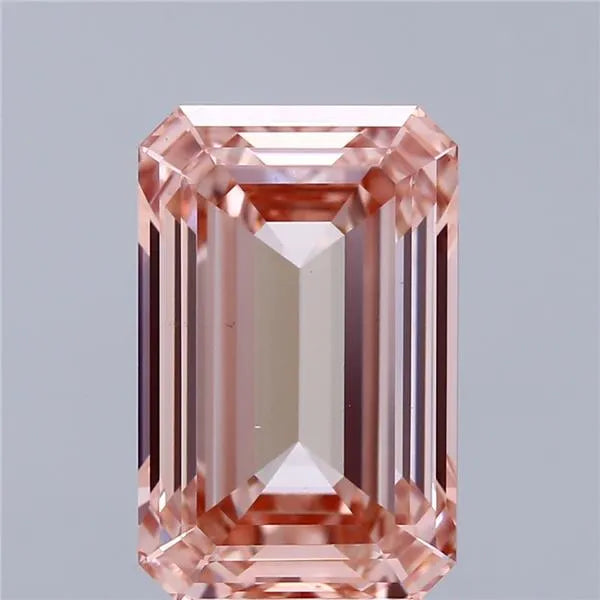 6.15ct Emerald Lab Grown Diamond (Colour Fancy Vivid Pink, Clarity VS1, IGI Certified)