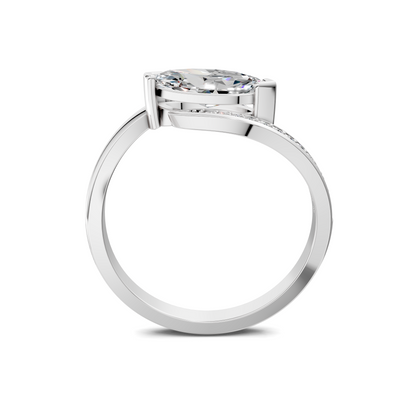 SOLARA EAST WEST MARQUISE PAVÉ RING