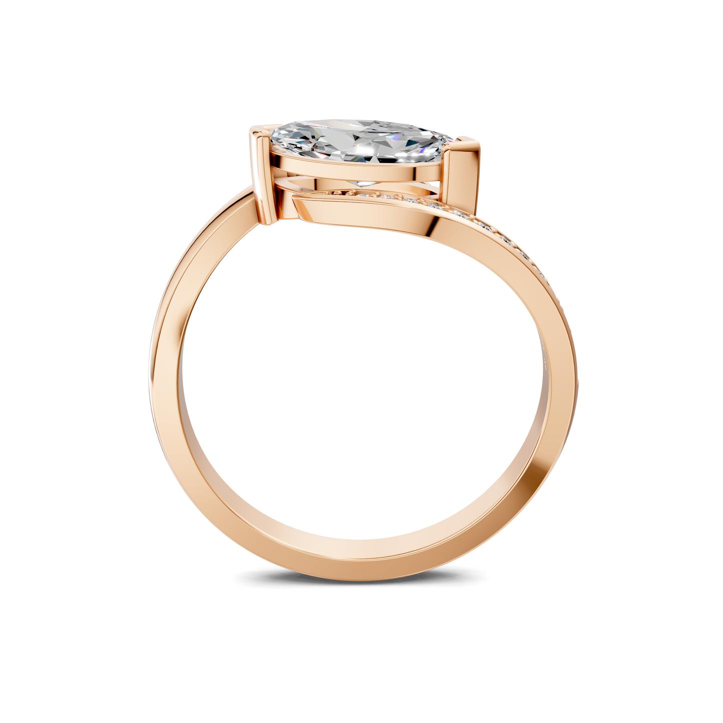 SOLARA EAST WEST MARQUISE PAVÉ RING