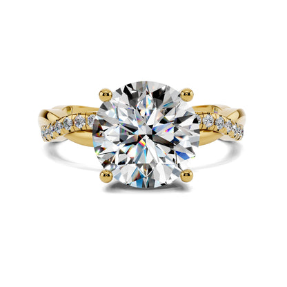 AUREA ROUND BRAIDED PAVÉ RING