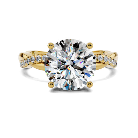 AUREA ROUND BRAIDED PAVÉ RING