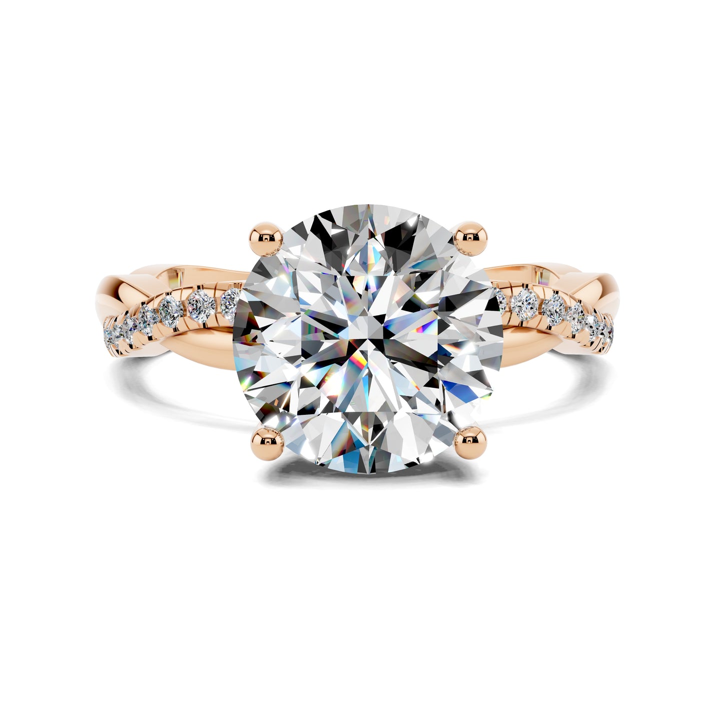 AUREA ROUND BRAIDED PAVÉ RING