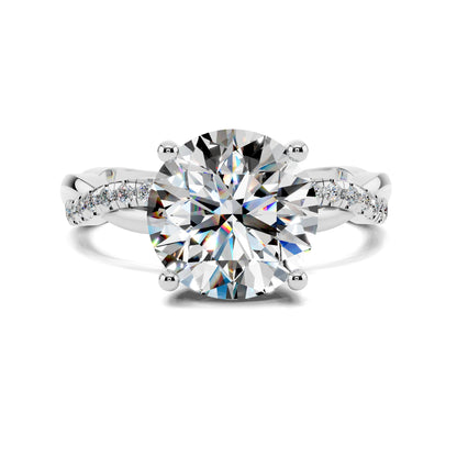 AUREA ROUND BRAIDED PAVÉ RING