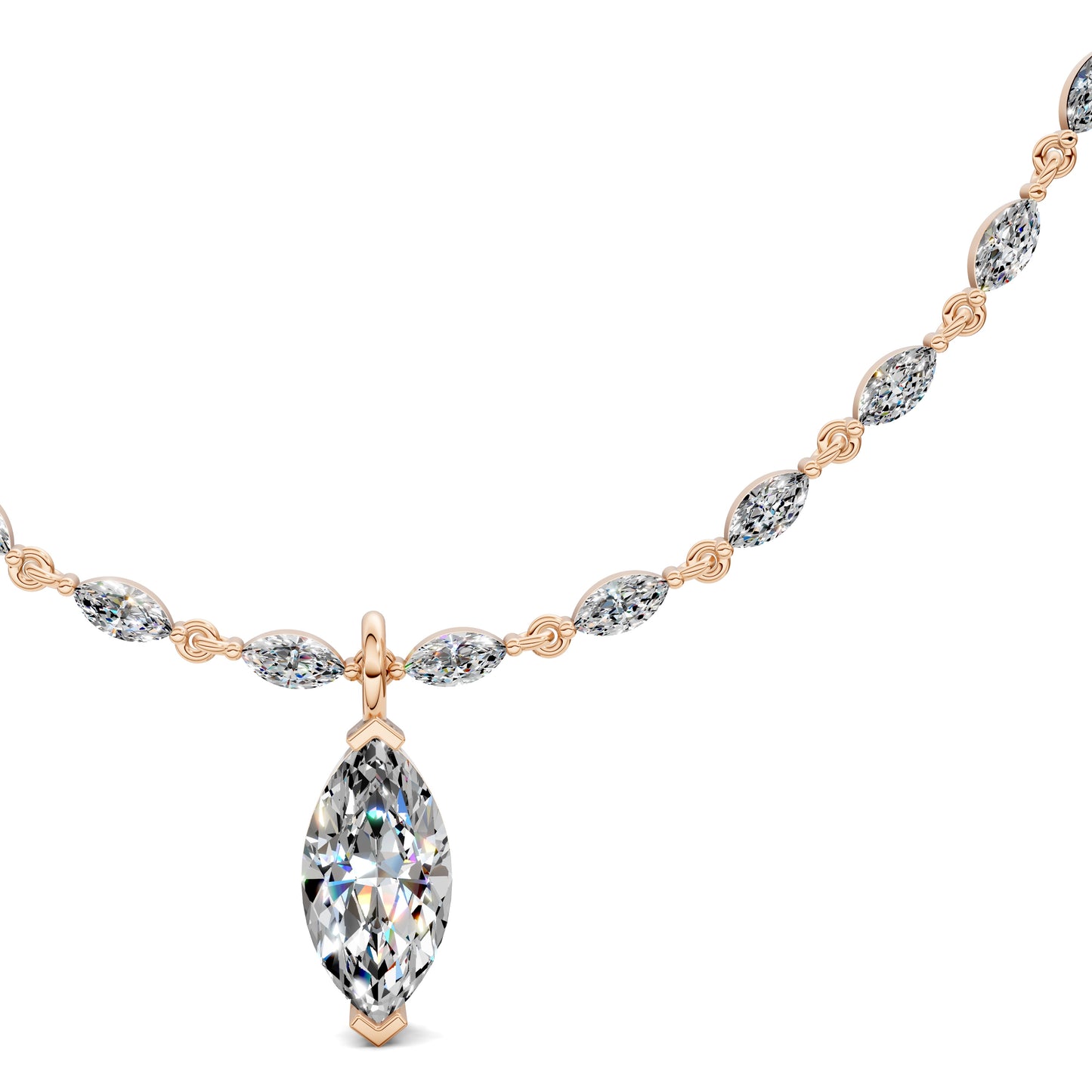 MARQUISE DROP NECKLACE