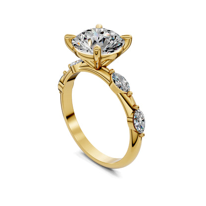 AUREA ROUND ACCENT DIAMOND RING