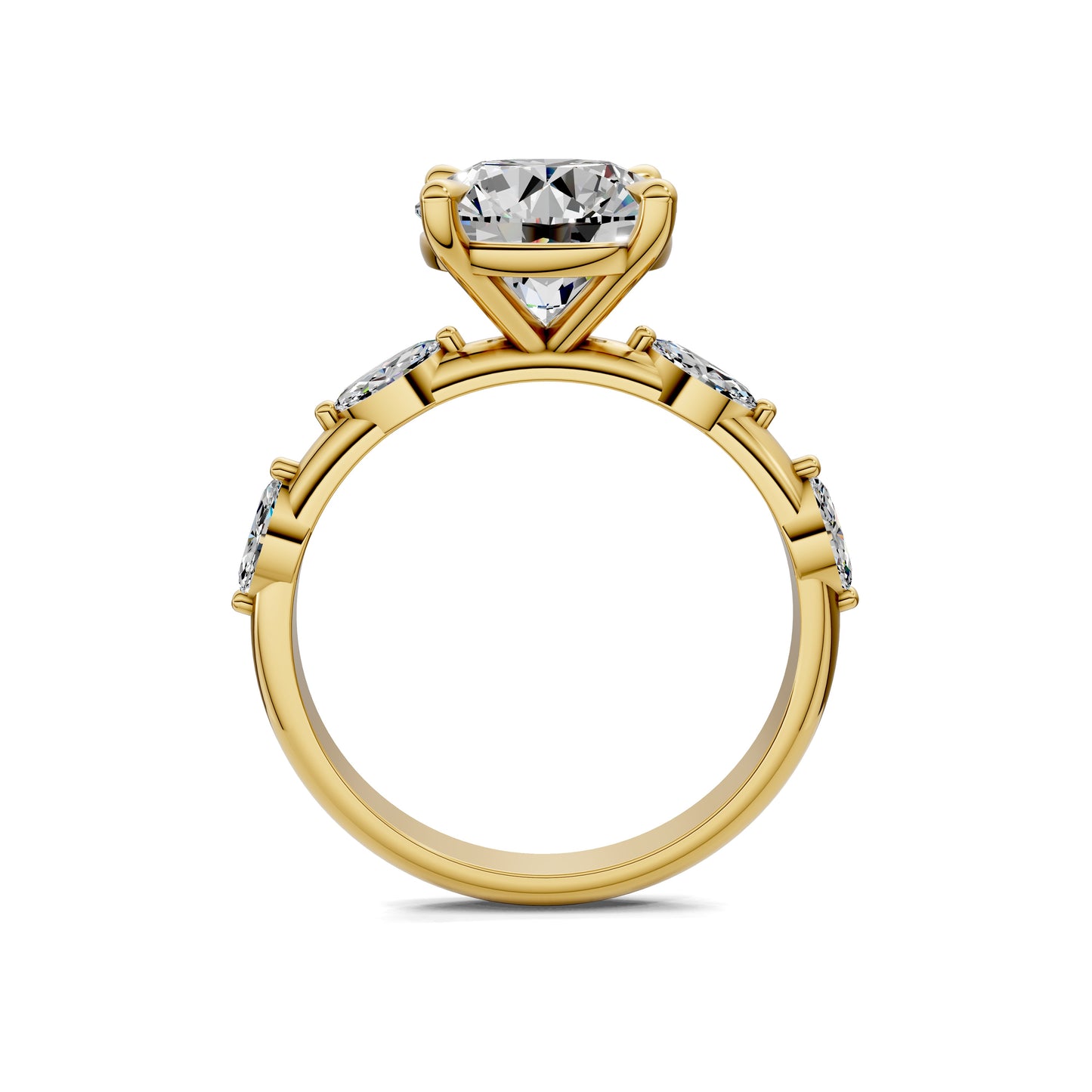 AUREA ROUND ACCENT DIAMOND RING