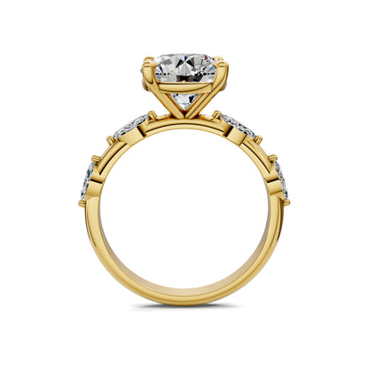 AUREA ROUND ACCENT DIAMOND RING
