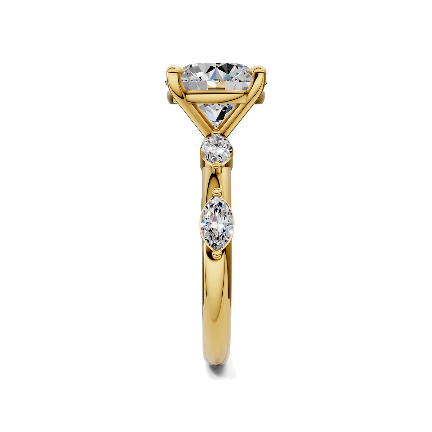 AUREA ROUND ACCENT DIAMOND RING