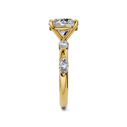 AUREA ROUND ACCENT DIAMOND RING
