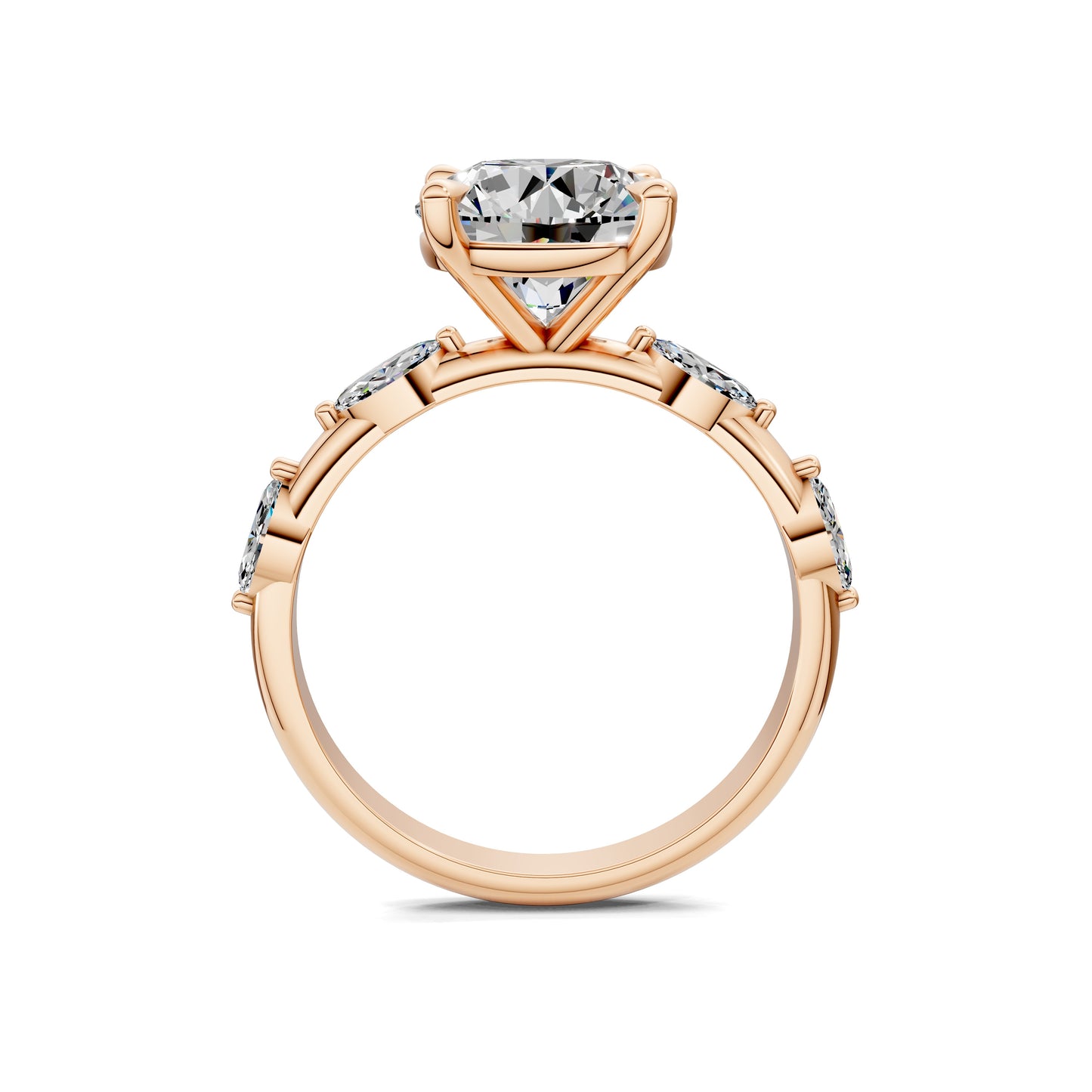 AUREA ROUND ACCENT DIAMOND RING