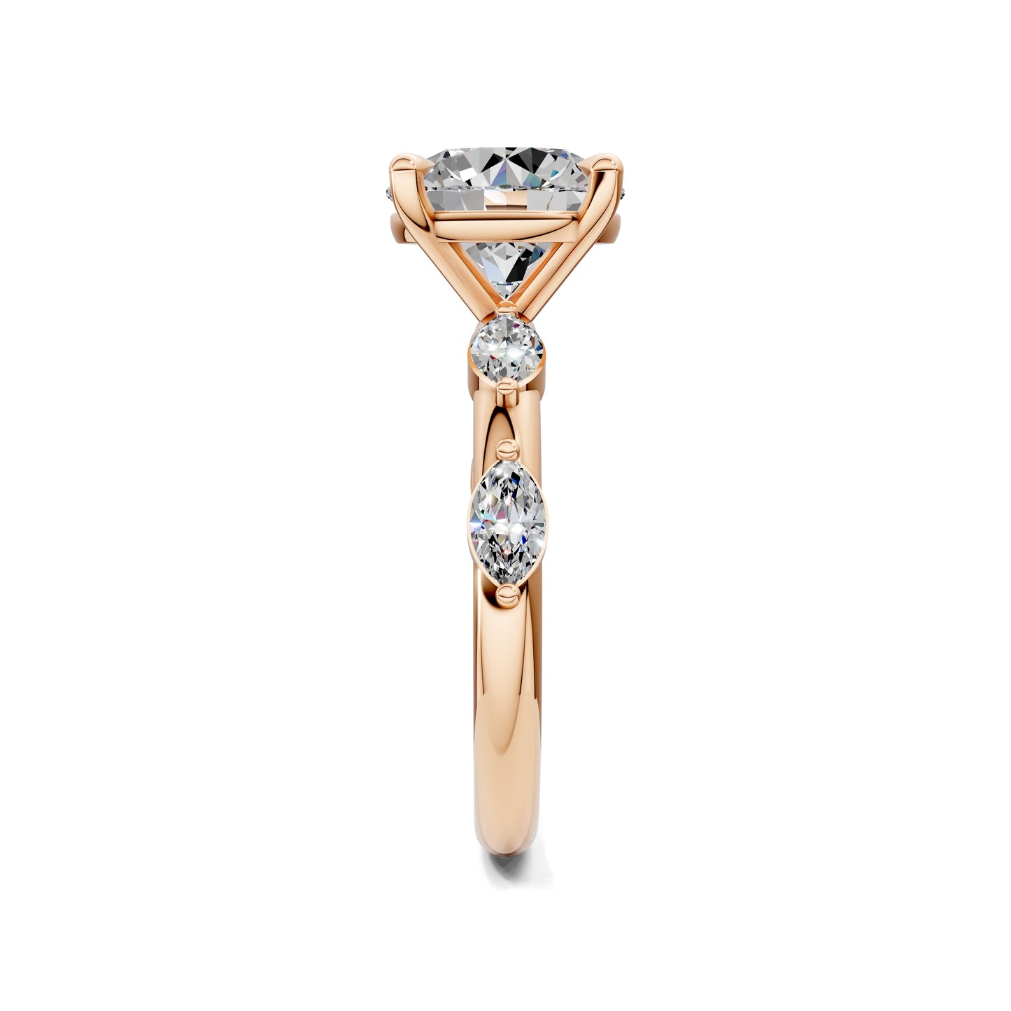 AUREA ROUND ACCENT DIAMOND RING