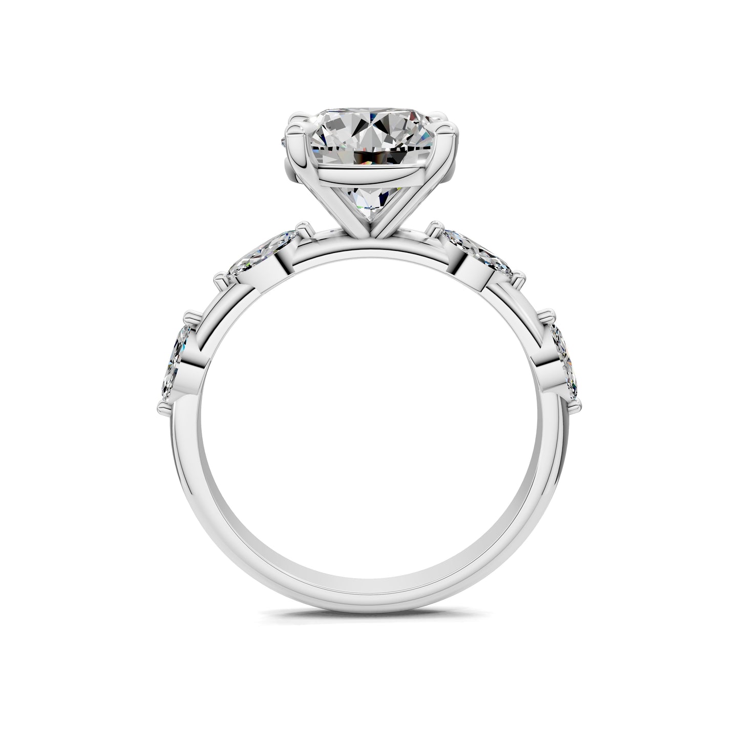 AUREA ROUND ACCENT DIAMOND RING