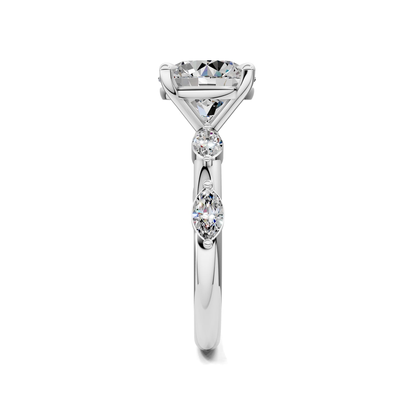 AUREA ROUND ACCENT DIAMOND RING