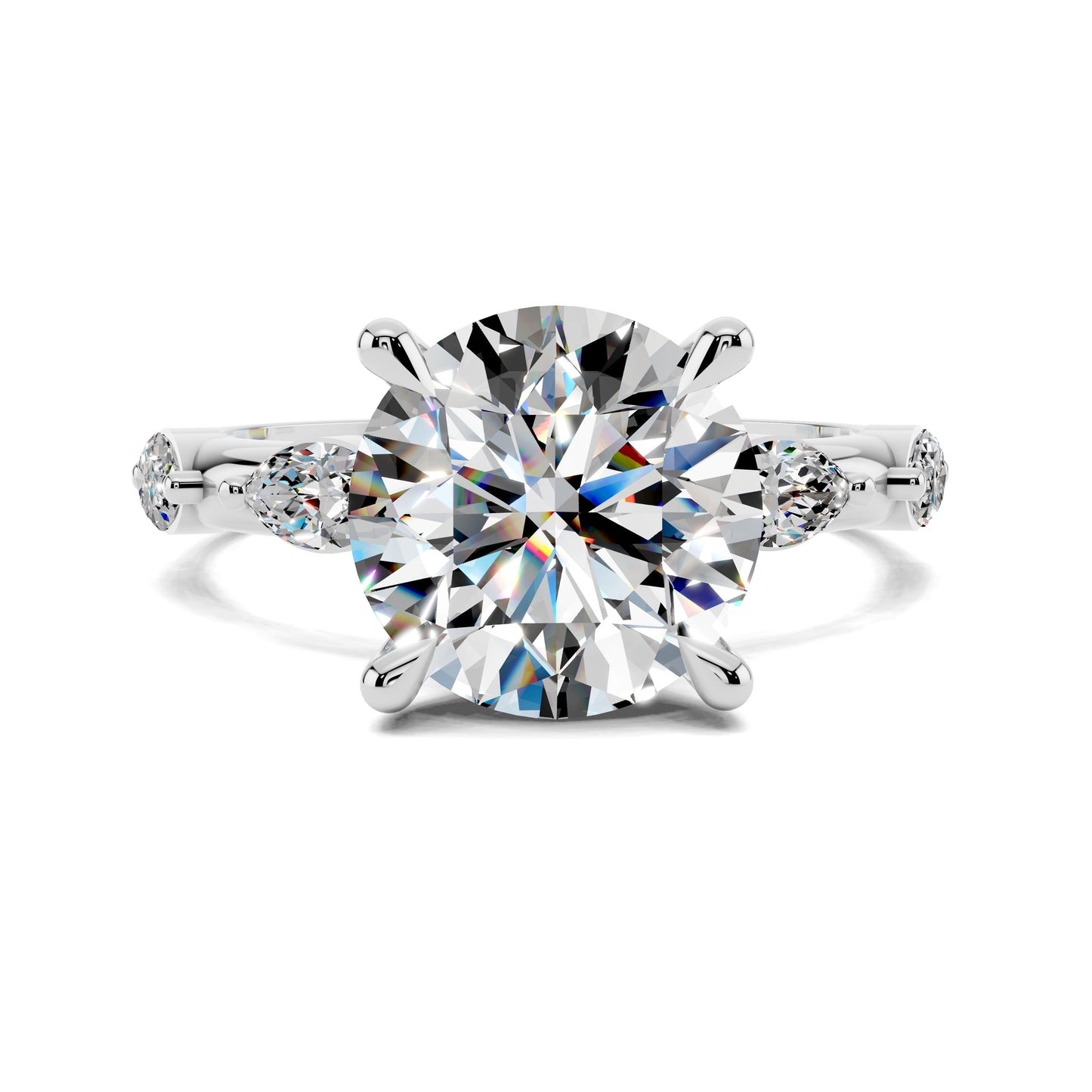 AUREA ROUND ACCENT DIAMOND RING