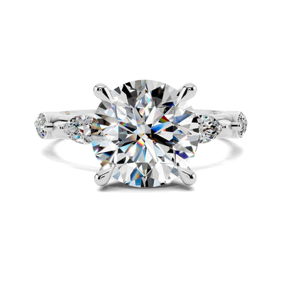 AUREA ROUND ACCENT DIAMOND RING