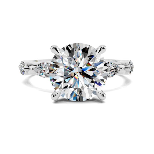 AUREA ROUND ACCENT DIAMOND RING