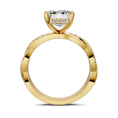 VALORA EMERALD BRAIDED PAVÉ RING