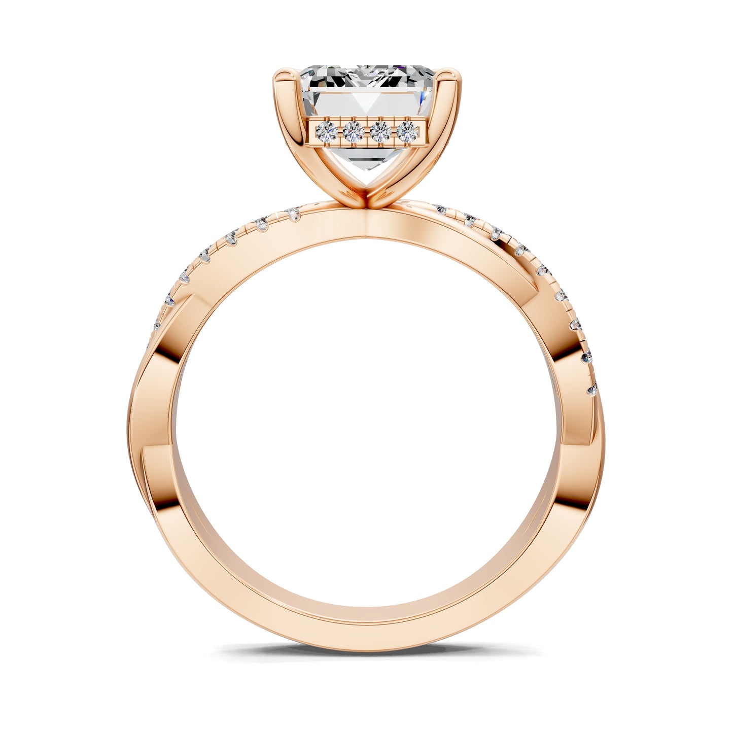 VALORA EMERALD BRAIDED PAVÉ RING