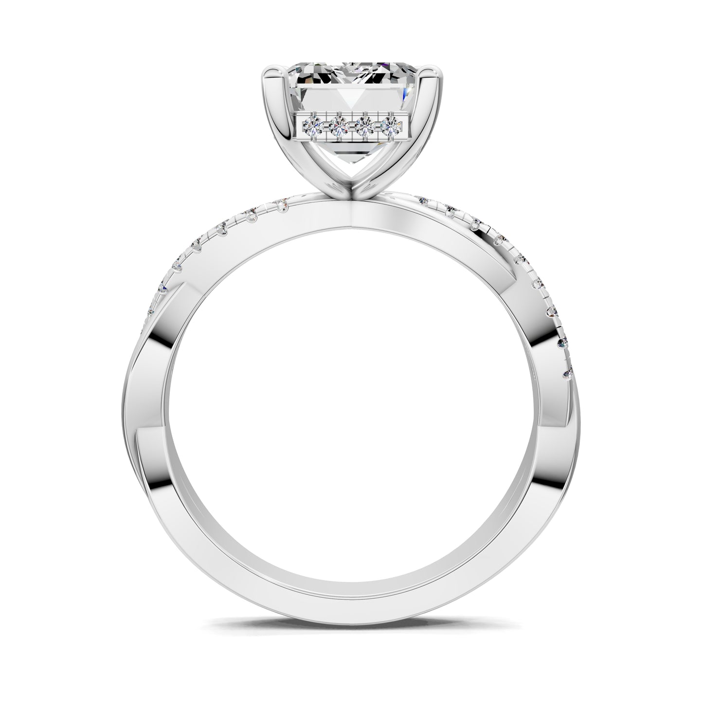 VALORA EMERALD BRAIDED PAVÉ RING