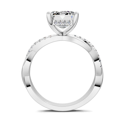 VALORA EMERALD BRAIDED PAVÉ RING