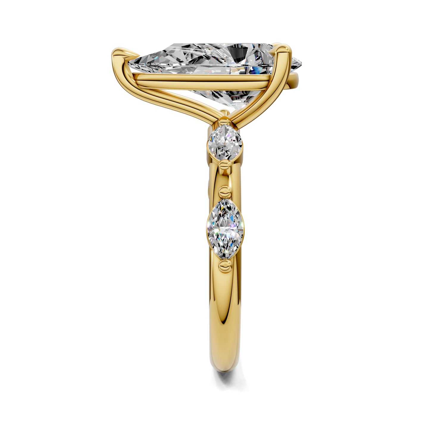 ELARA PEAR ACCENT DIAMOND RING