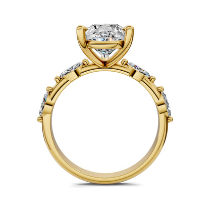 ELARA PEAR ACCENT DIAMOND RING