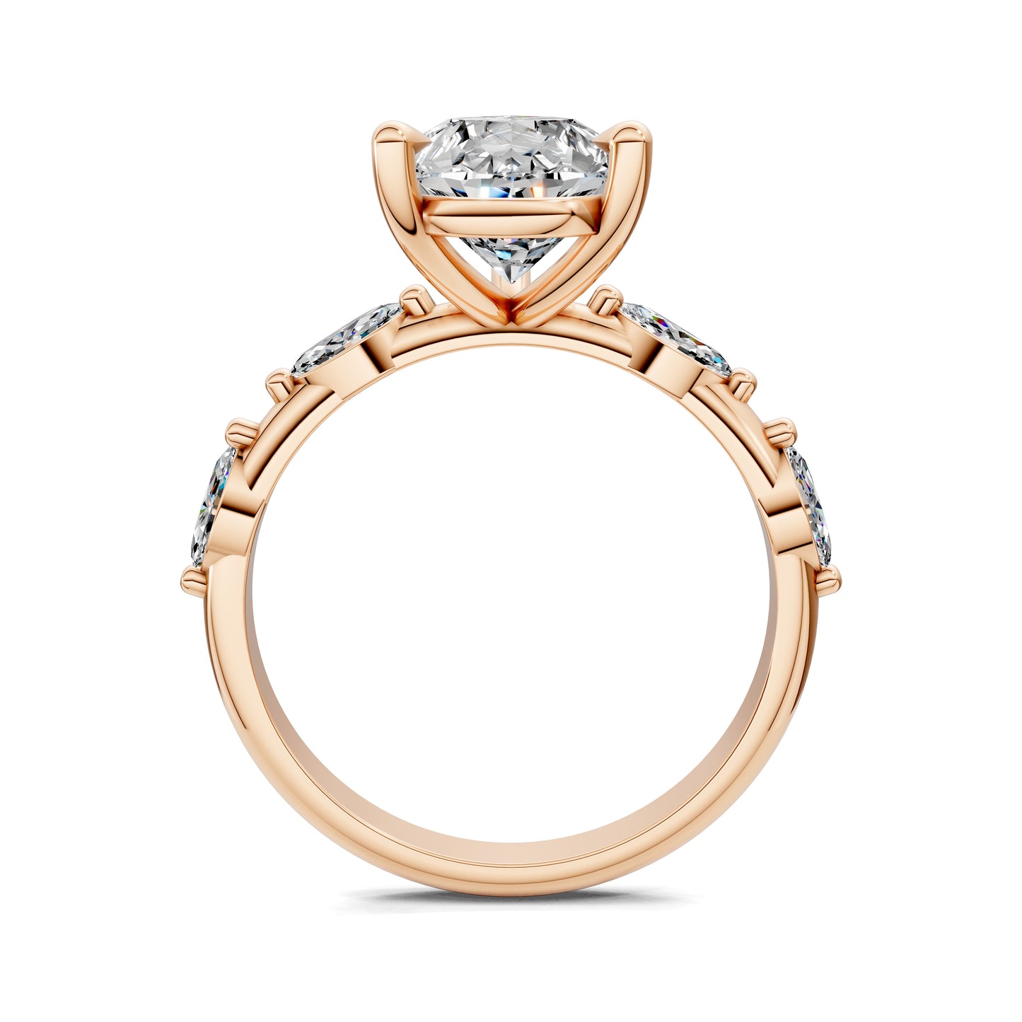 ELARA PEAR ACCENT DIAMOND RING