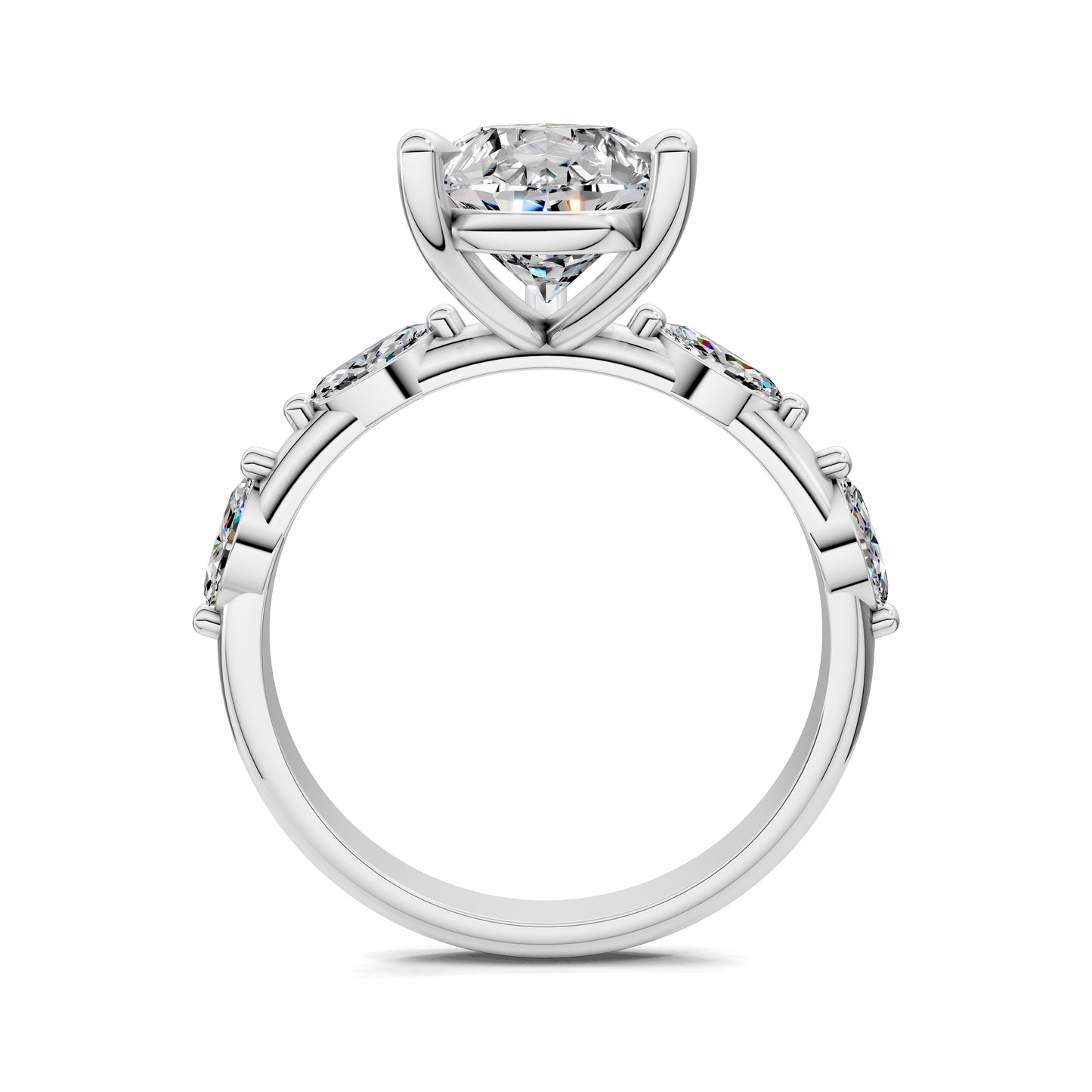 ELARA PEAR ACCENT DIAMOND RING