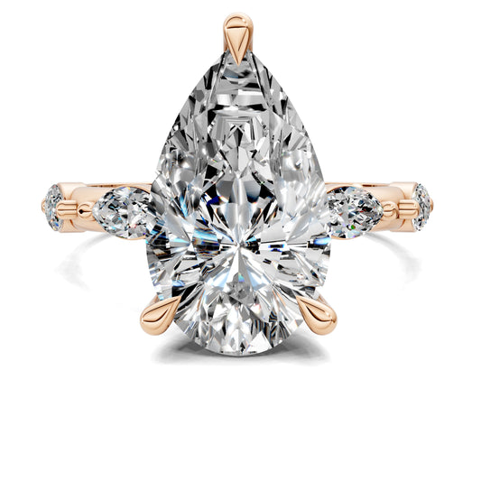 ELARA PEAR ACCENT DIAMOND RING