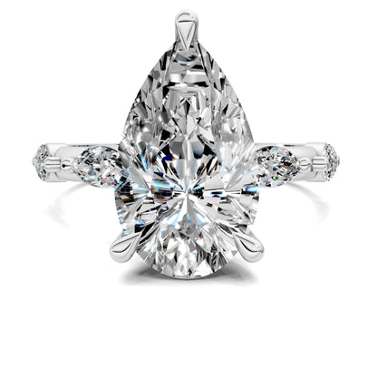 ELARA PEAR ACCENT DIAMOND RING