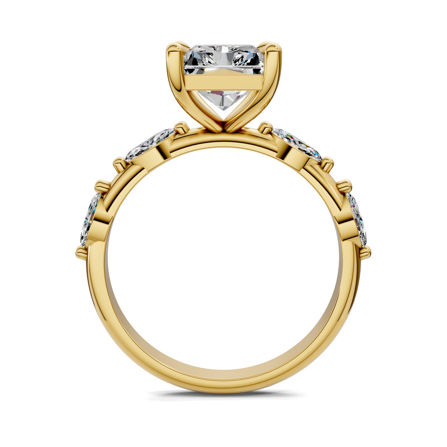 LUMINA RADIANT ACCENT DIAMOND RING