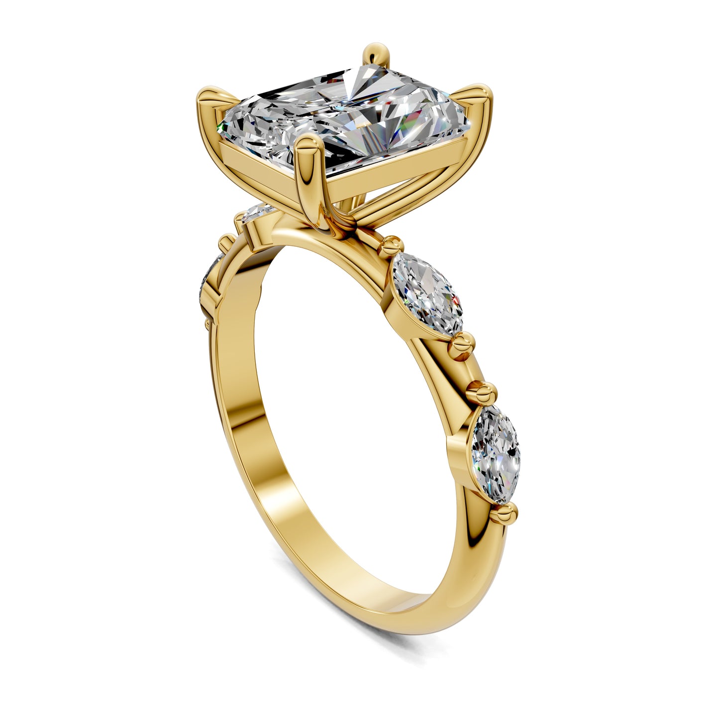 LUMINA RADIANT ACCENT DIAMOND RING