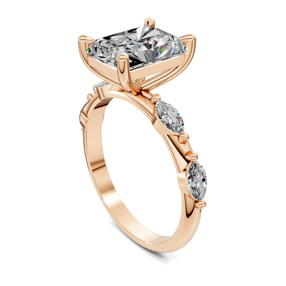 LUMINA RADIANT ACCENT DIAMOND RING